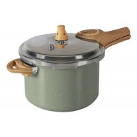 Panela De Pressão Ceramic Life Verde 4,2l Com Indução Brinox